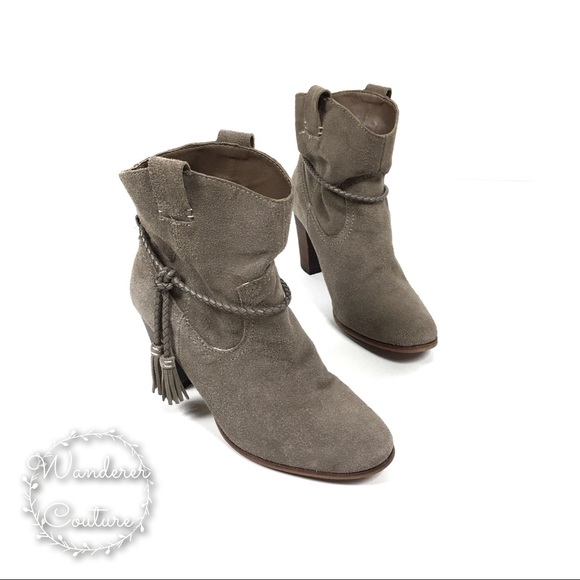 Dolce Vita Shoes - Dolce Vita Suede Slouchy Tassel Heeled Ankle Boots